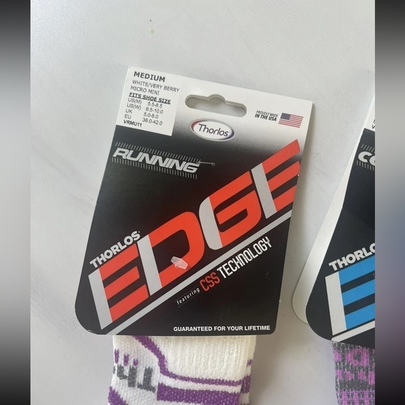 thorols court/running edge css technology socks Micro Mini Medium - Picture 3 of 8